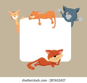 Cats around the frame