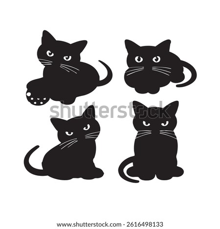 cats balck cat sitting icon