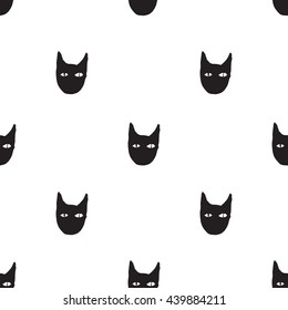 cats black head eyes pattern