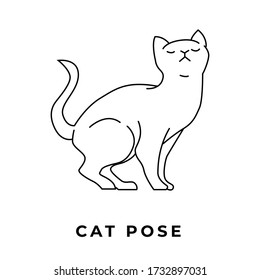 cats, cat hand drawn icon vector set line art illustration, cat vector illustration, animals vector illustration with adorable white kitties.