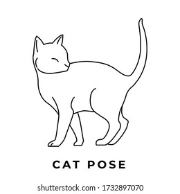 cats, cat hand drawn icon vector set line art illustration, cat vector illustration, animals vector illustration with adorable white kitties.