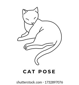 cats, cat hand drawn icon vector set line art illustration, cat vector illustration, animals vector illustration with adorable white kitties.