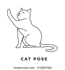 cats, cat hand drawn icon vector set line art illustration, cat vector illustration, animals vector illustration with adorable white kitties.