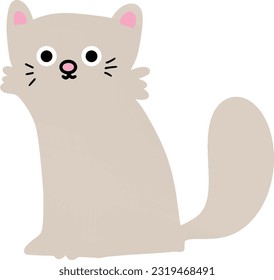 cats, cat hand drawn icon art illustration, animals