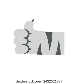 Cat's catroon paw. Vector illustration.