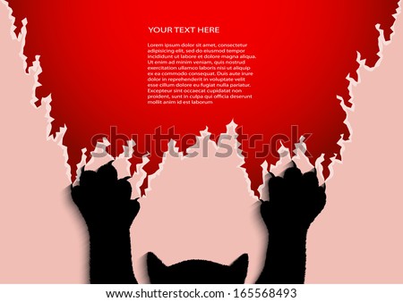 cat's claws breaking off a background