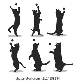 Cats collection. Vector silhouette EPS10