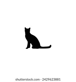 Cats collection - vector silhouette. Cats, Isolated On White Background. Cats, Isolated On White Background.