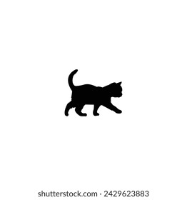 Cats collection - vector silhouette. Cats, Isolated On White Background. Cats, Isolated On White Background.