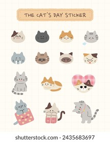 The Cat's Day Diary Sticker