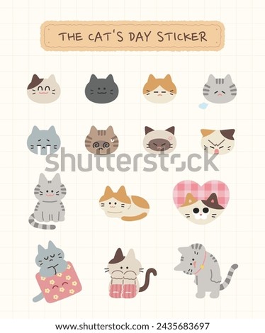 The Cat's Day Diary Sticker