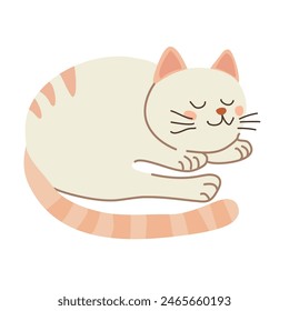 Katzen in verschiedenen Posen, süß, ptshystyk, Reihen, Vektorillustration	
