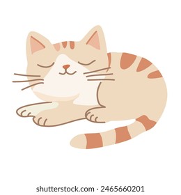 gatos en diferentes poses, lindo, ptshystyk, filas, Ilustración vectorial	