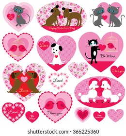 cats and dogs valentines