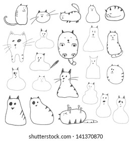 Cats Doodles Stock Vector (Royalty Free) 141370870 | Shutterstock