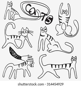 cats doodles