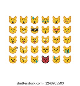 Cats emoticons set