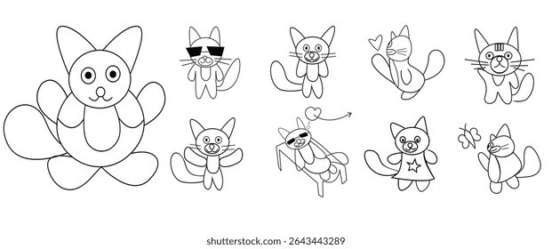 Cats engaging in playful antics