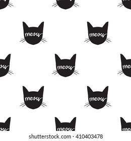 cats face meow pattern