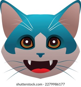 cat's face reaction or cat's face emoji

