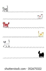 Cats and footprints