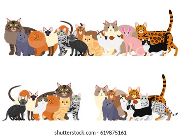 cats group border set