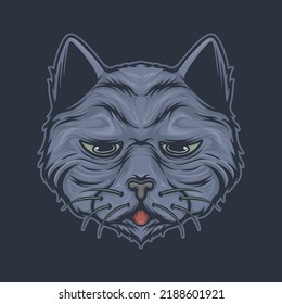 cat's head eye poison pellet vector design