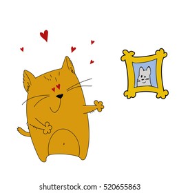 Cats and heart. Love