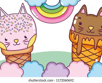 Cats and ice cream