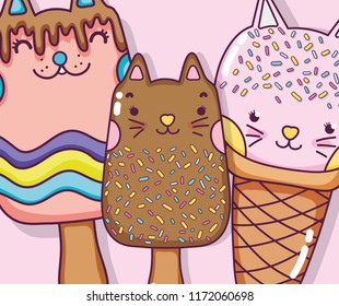 Cats and ice cream