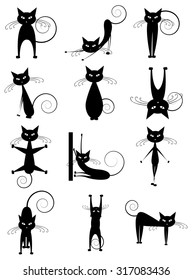 Cats icons set