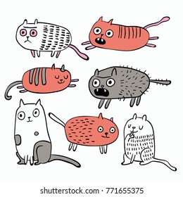 cats illustration vector drawing draw