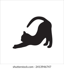 Gatos, Aislados En Fondo Blanco, Gato Negro, Imagen De Gato Negro