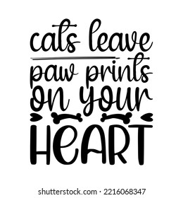 Cats Leave Paw Prints on T-shirt design