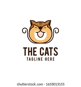 Cats logo design. Cats vector illustration for pet shop graphic template