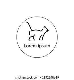 Cat's  logo. Vector illustration.