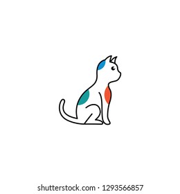cats logo vector illustration template