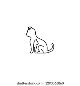 cats logo vector illustration template