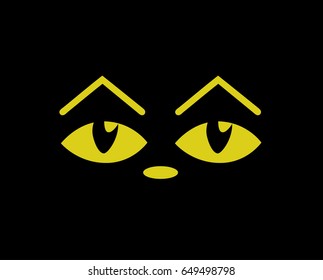 Cat's look vector