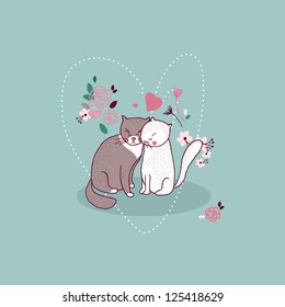 cats in love