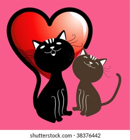 cats in love