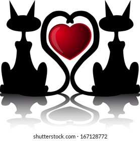 cats love | vector