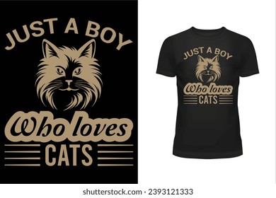 Cats lover t shirt design, Animal lover t shirt design, Typography t shirt design, T shirt design