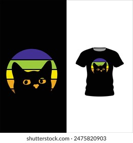 cats lover tshirt design template