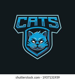 Cats mascot logo design illustration