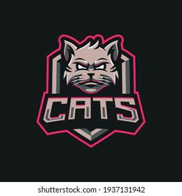 Cats mascot logo design illustration