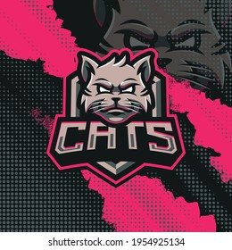 Cats mascot logo design illustration