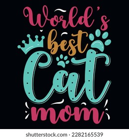 Cats moms best cats or cats and book typographic or graphics tshirt design