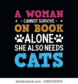 Cats moms best cats or cats and book typographic or graphics tshirt design