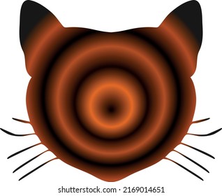 The cat's muzzle, consisting of circles. Vector file for designs.